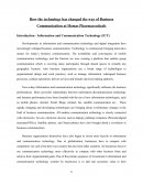 How the Technology Has Changed the Way of Business Communication at Hemas Pharmaceuticals